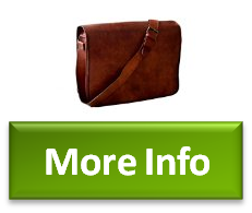 Z1 HandMade Brown Leather Mens Shoulder Bag Magnetic Closer 15 Inches Convenient